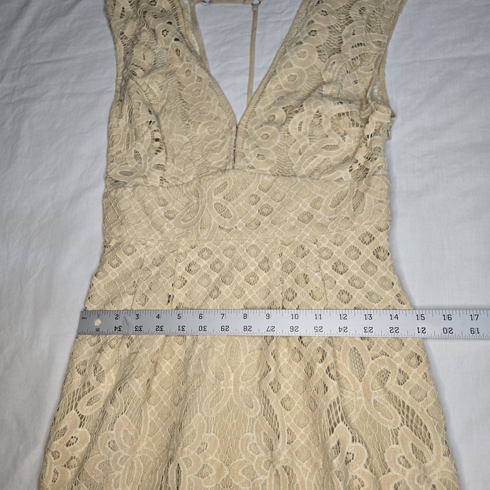 Free People Dress One Million Lovers Lace Mini Dress Size 4 Side Zip Sleeveless - Picture 7 of 12